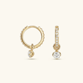 Nostalgia Reversible Diamond Hoops