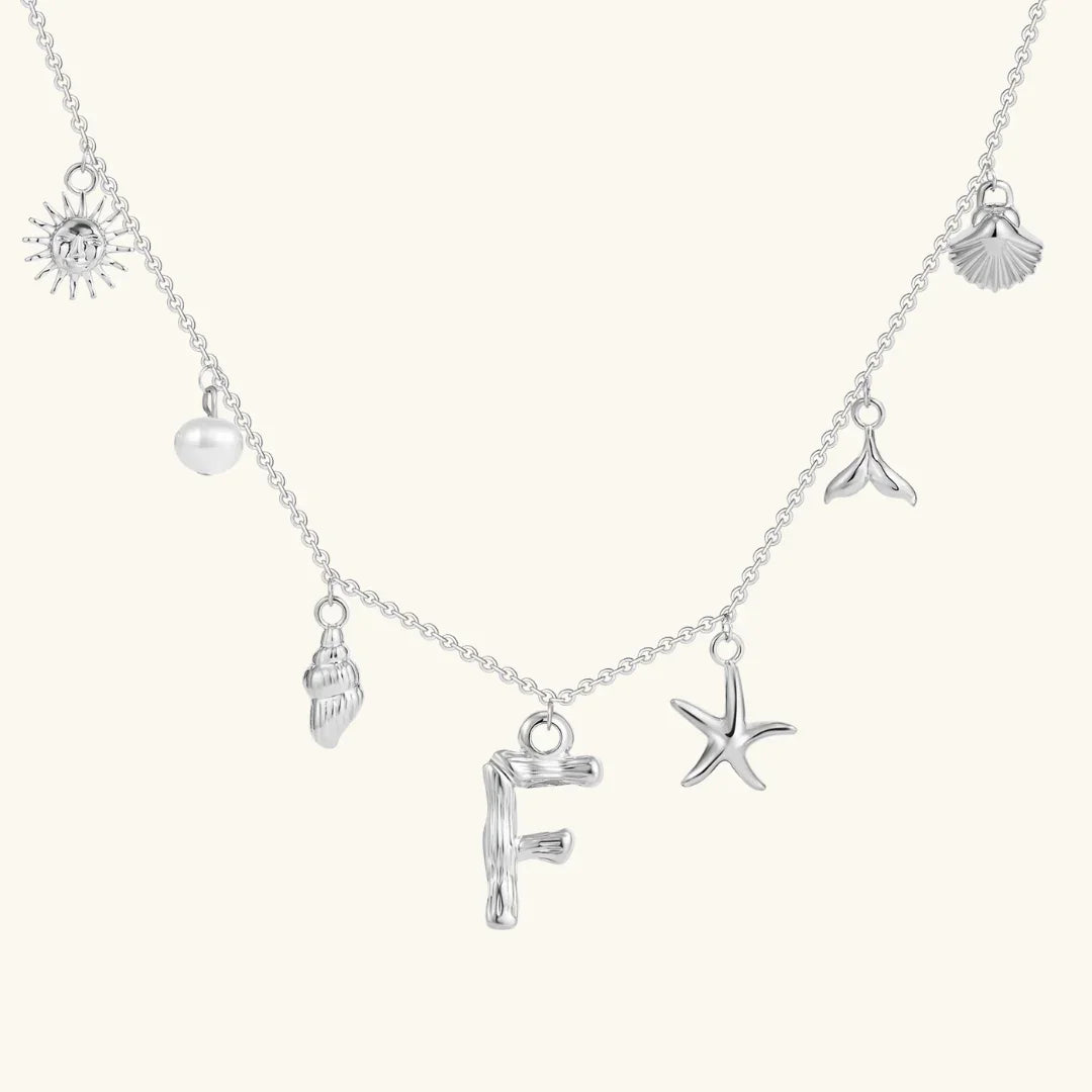 Nut Ocean Initial Necklace