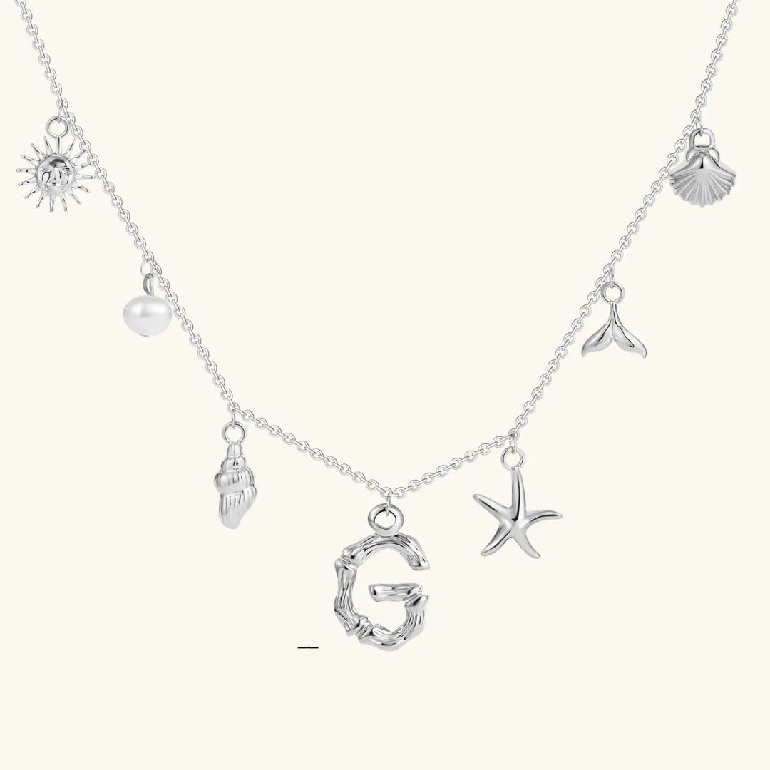 Nut Ocean Initial Necklace