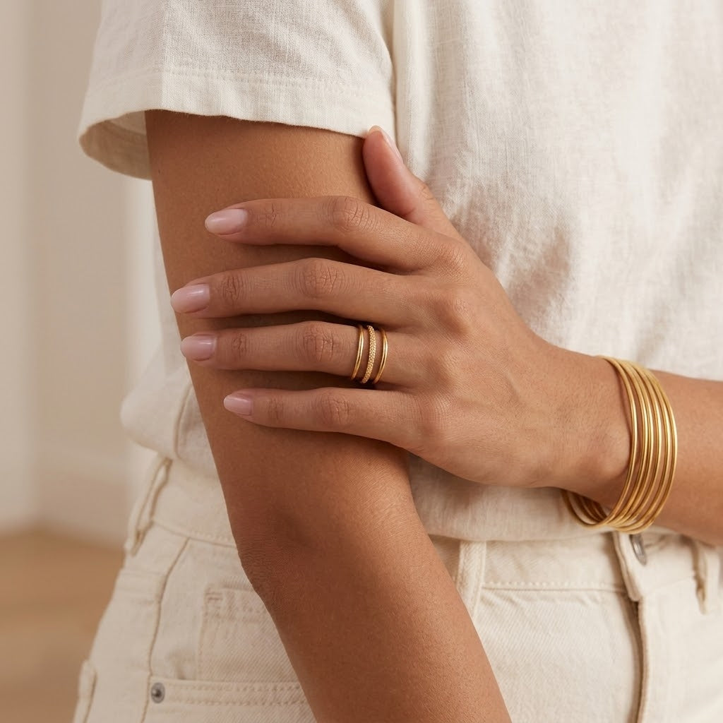 Matilda Gold Bangle Set