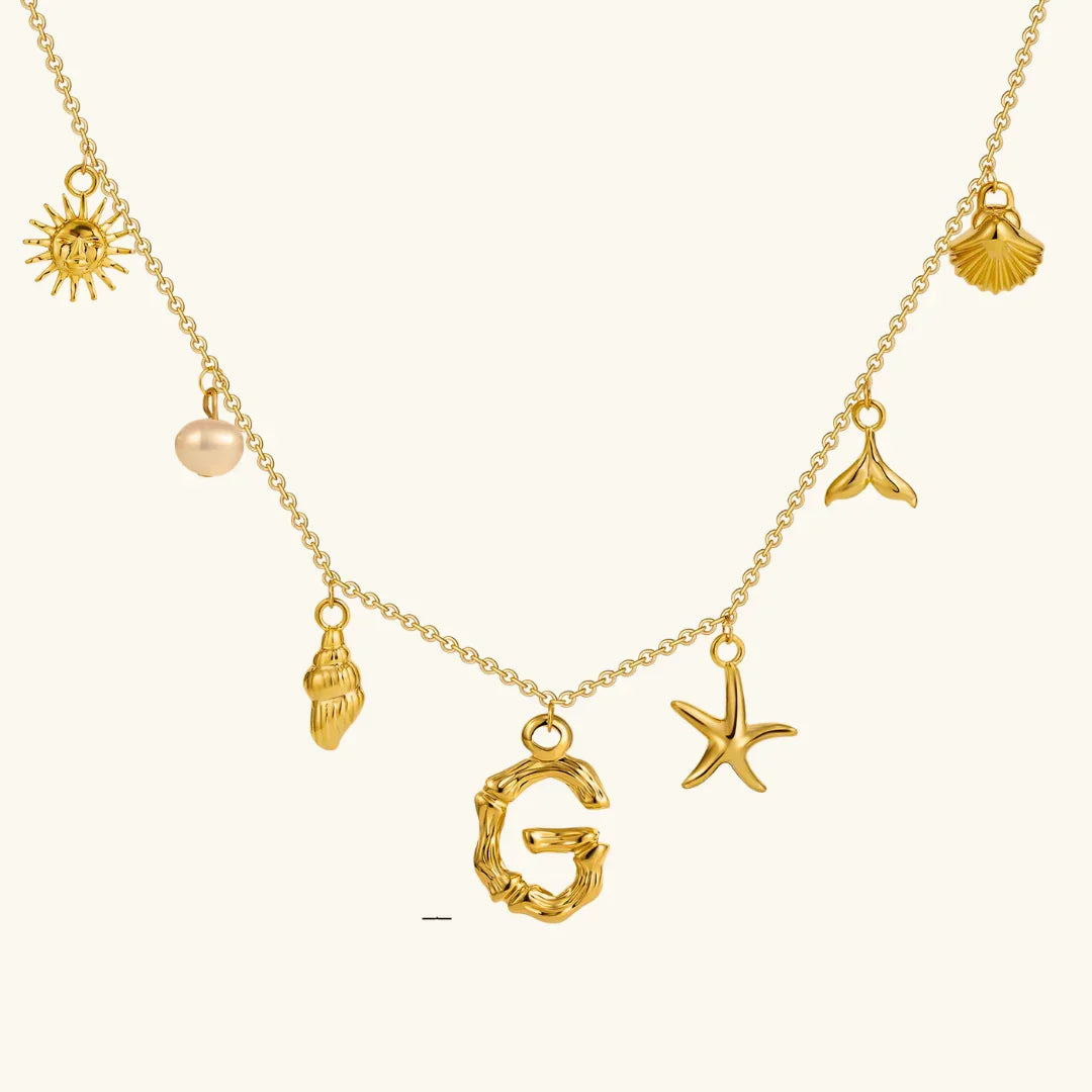 Nut Ocean Initial Necklace