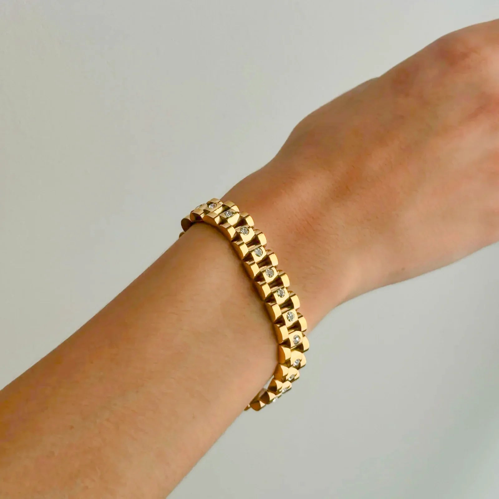 Maggie Gold Watchband Bracelet