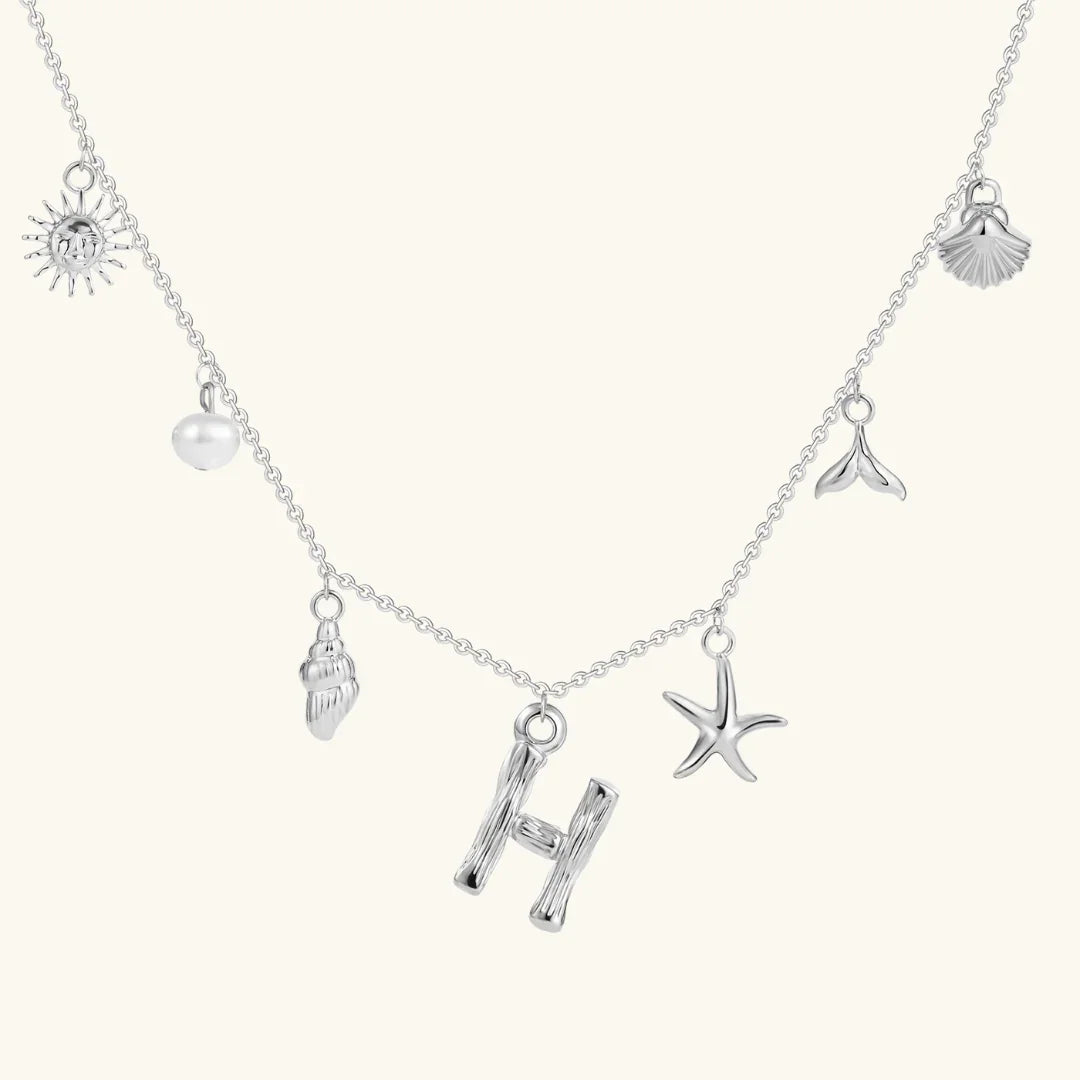 Nut Ocean Initial Necklace