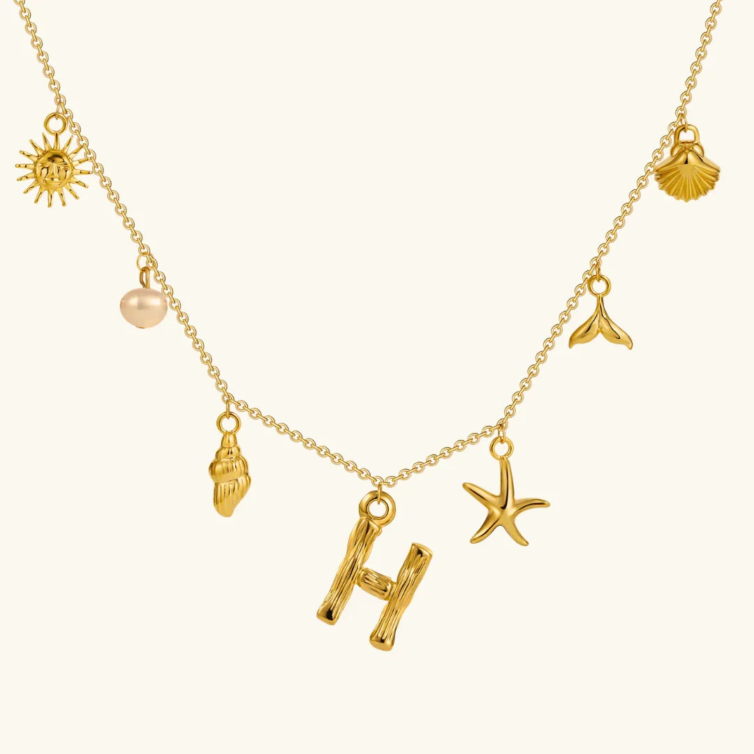 Nut Ocean Initial Necklace
