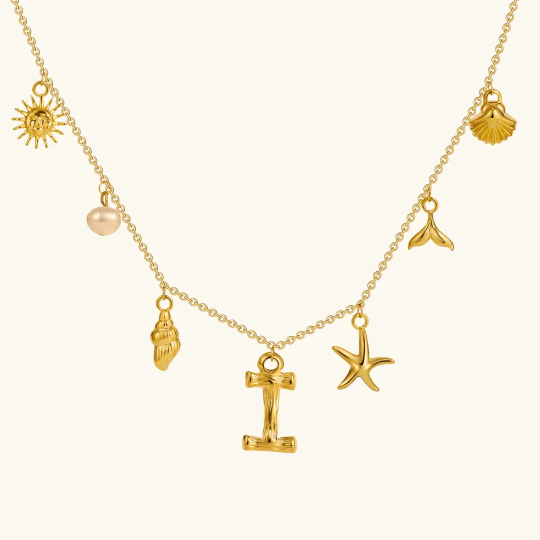 Nut Ocean Initial Necklace