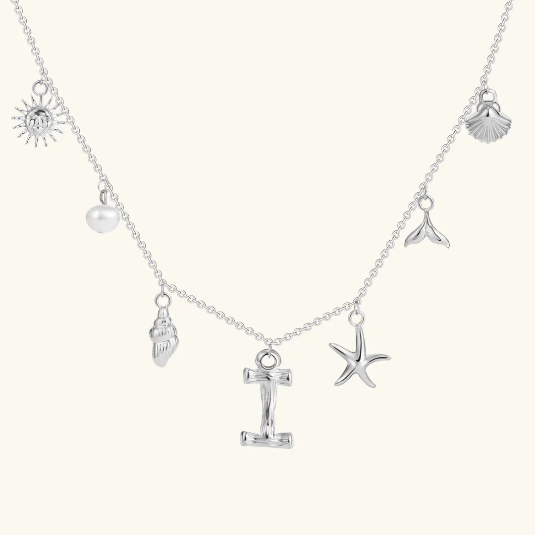 Nut Ocean Initial Necklace