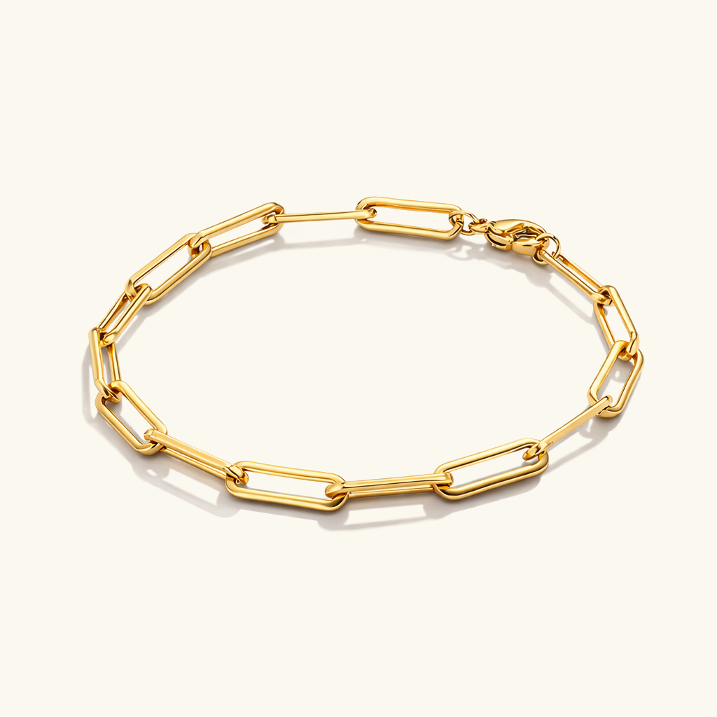 Gabriela Gold Paperclip Bracelet