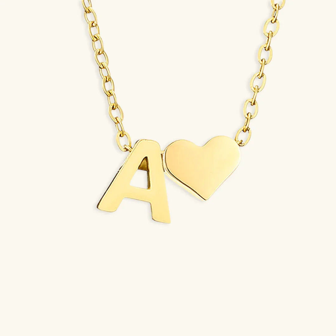 Hathor Initial Letter Gold Necklace
