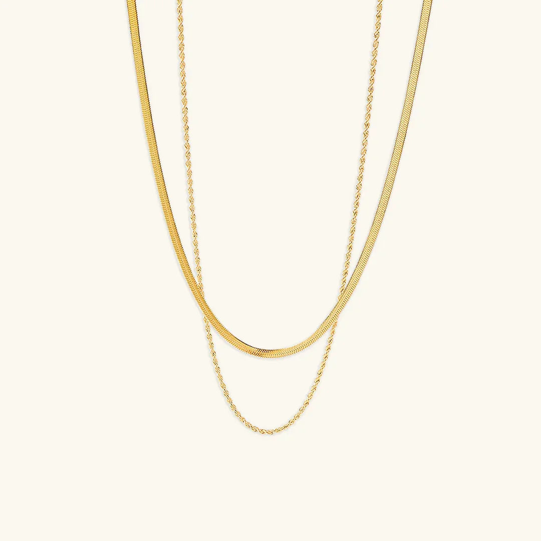 Anuket Layered Gold Chain Necklace