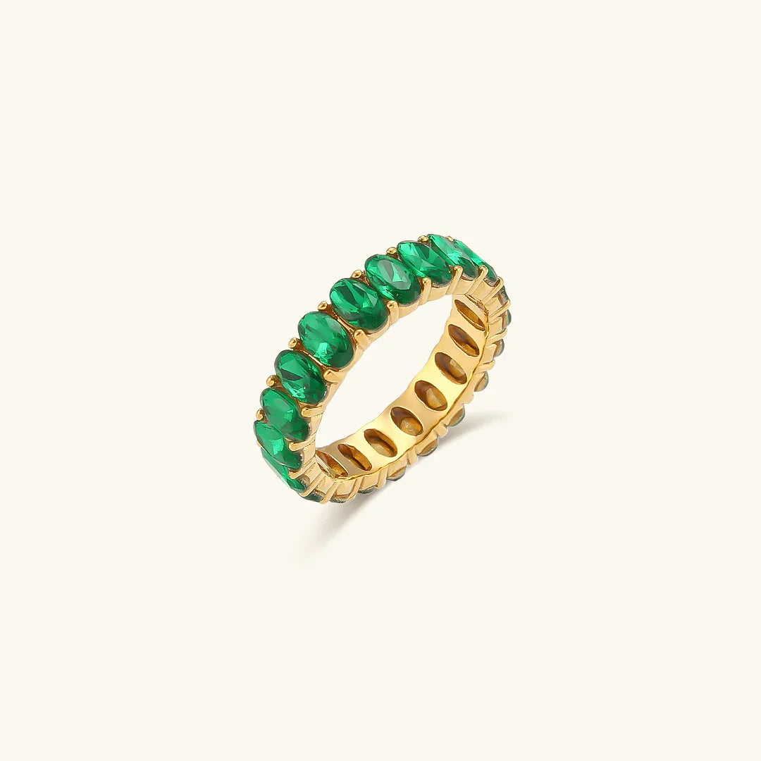 Amsterdam Diamond Simulant Gold Ring