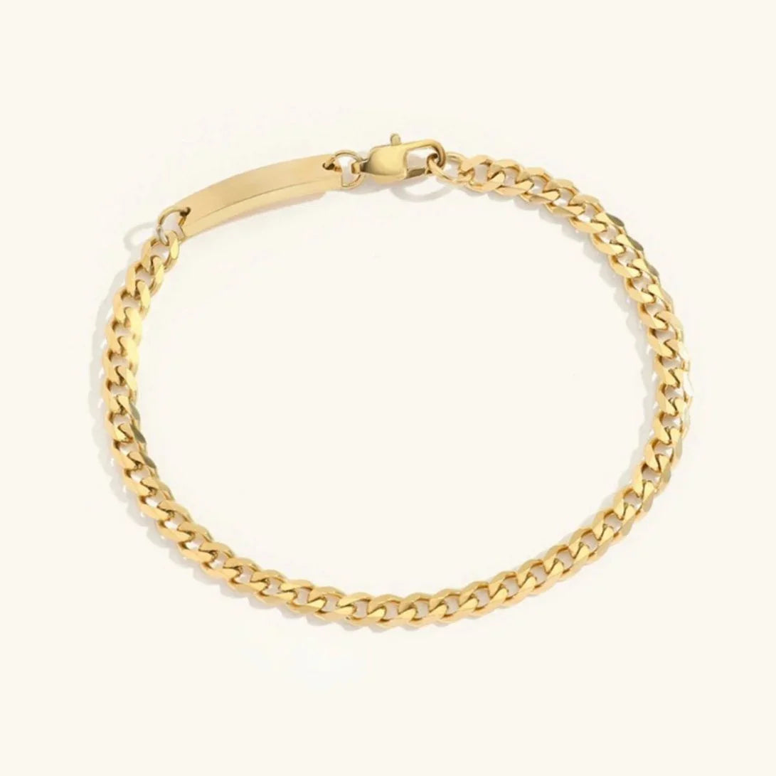 Ruby Gold Chain Bracelet