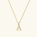 Ix Chel Letter Initial Gold Necklace