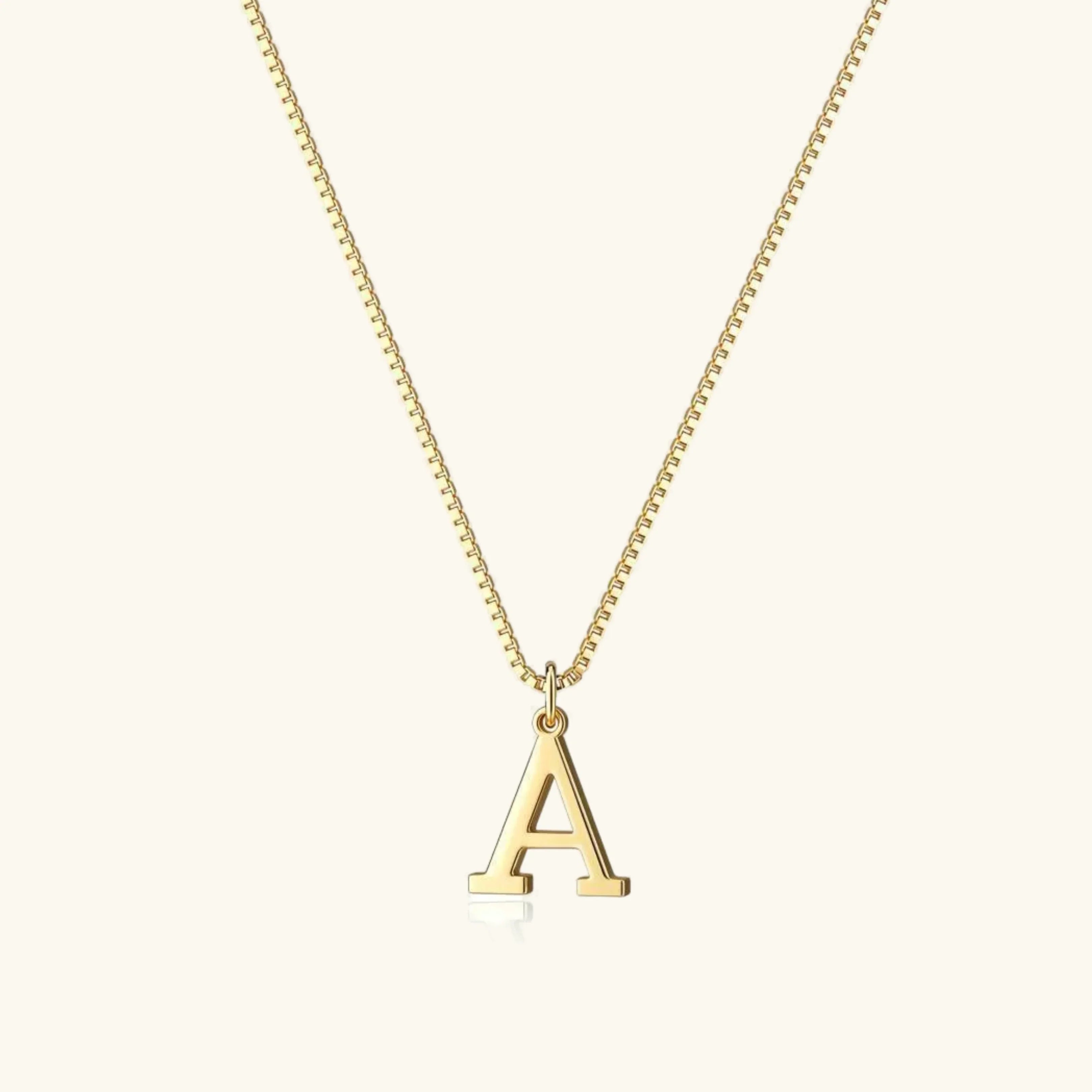 Ix Chel Letter Initial Gold Necklace