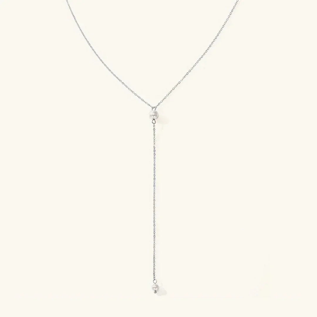 Aine Pearl Tassel Necklace