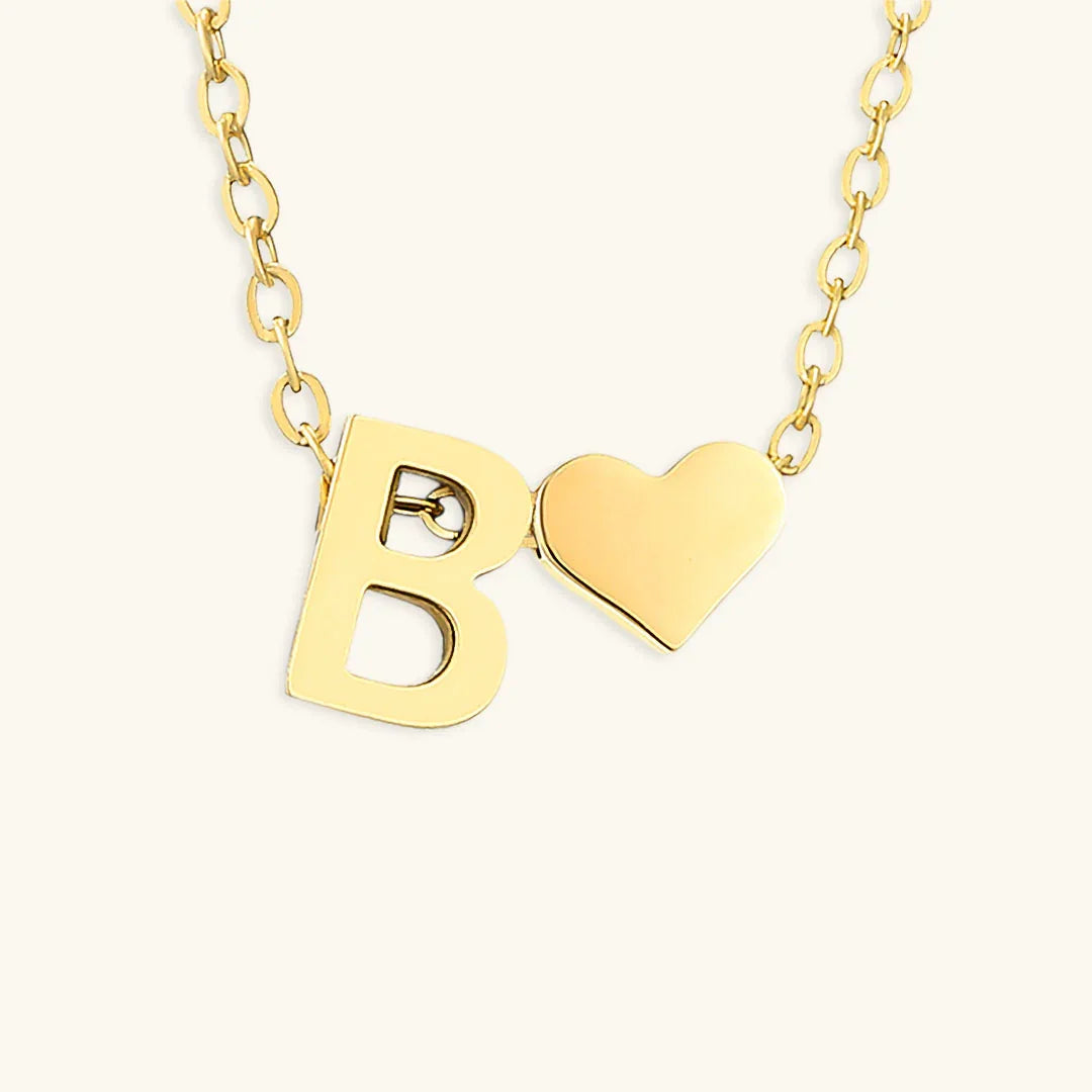 Hathor Initial Letter Gold Necklace