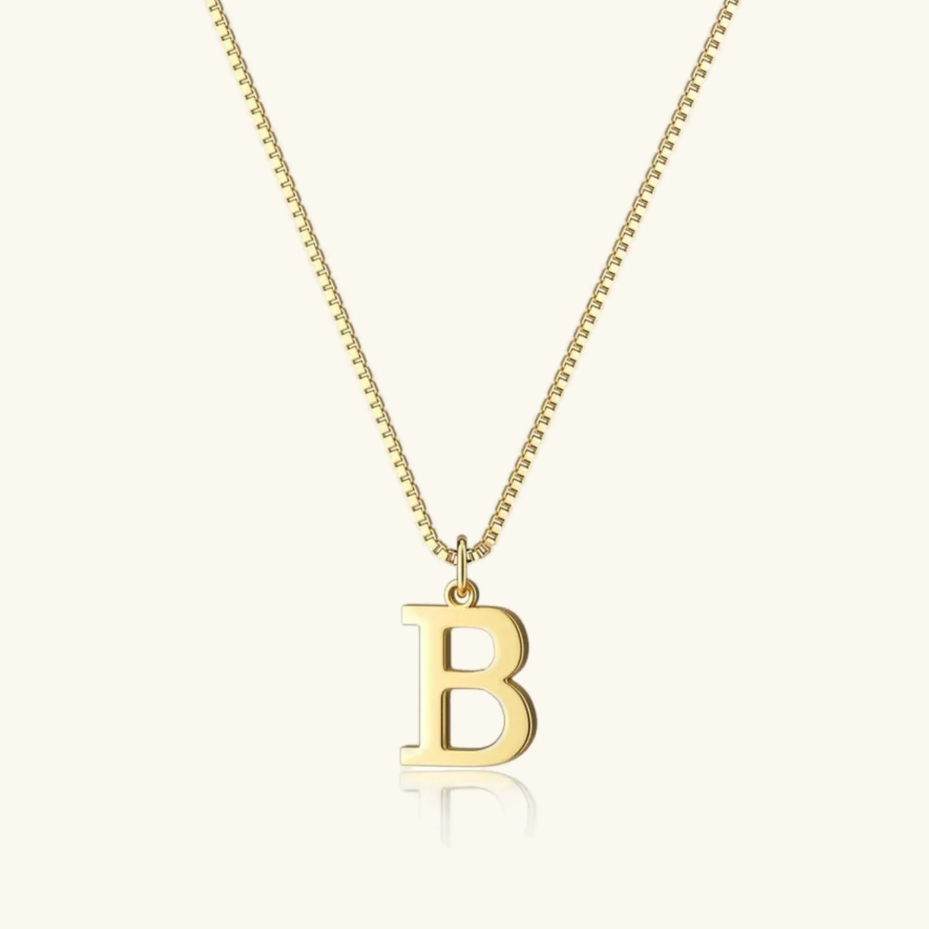 Ix Chel Letter Initial Gold Necklace