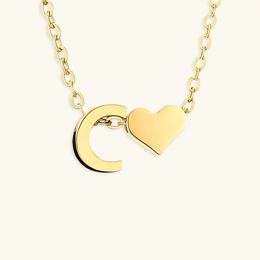 Hathor Initial Letter Gold Necklace