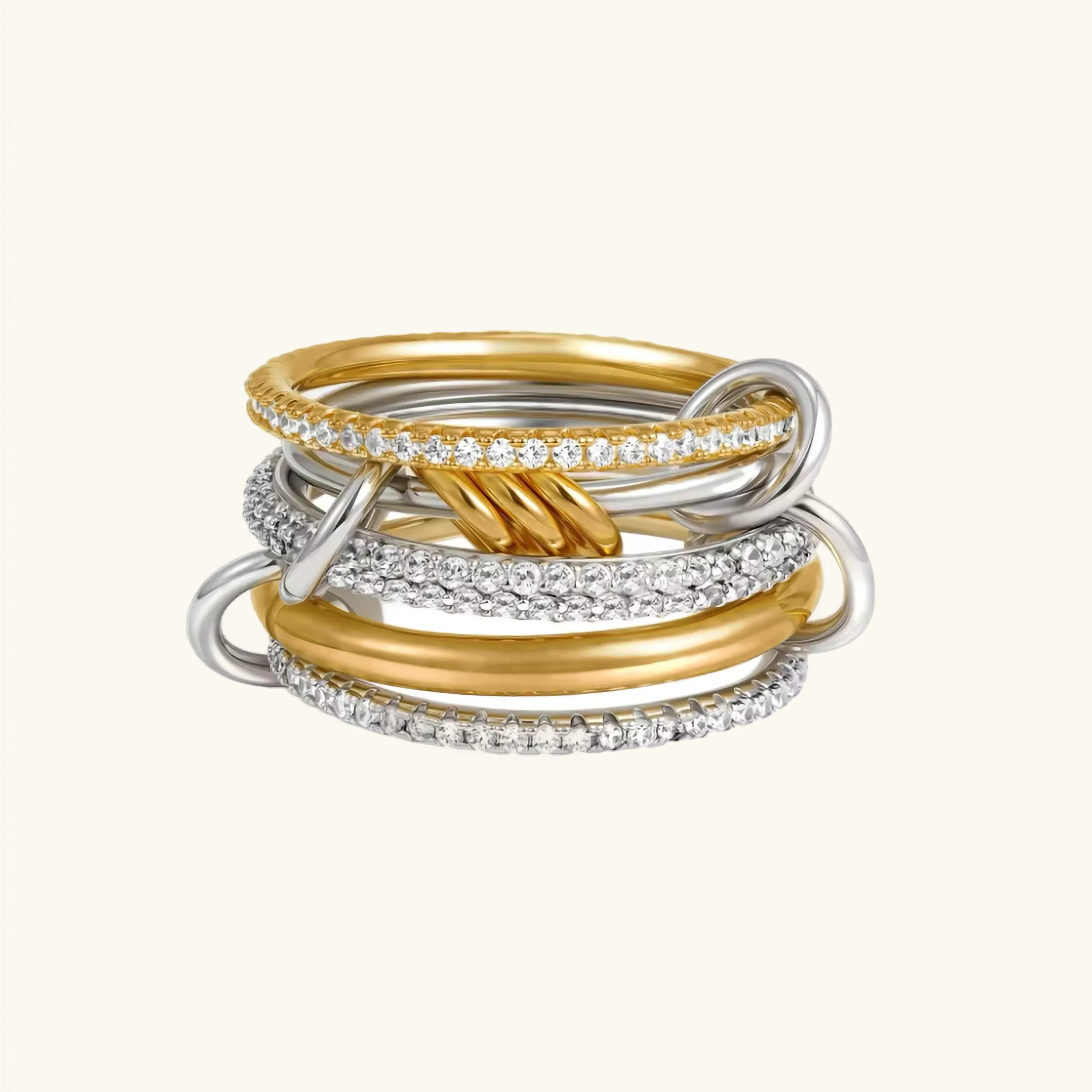 Cairo Stacked Diamond Ring