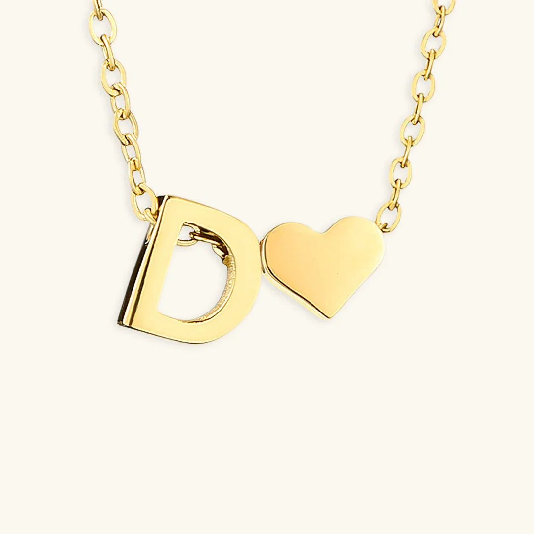Hathor Initial Letter Gold Necklace