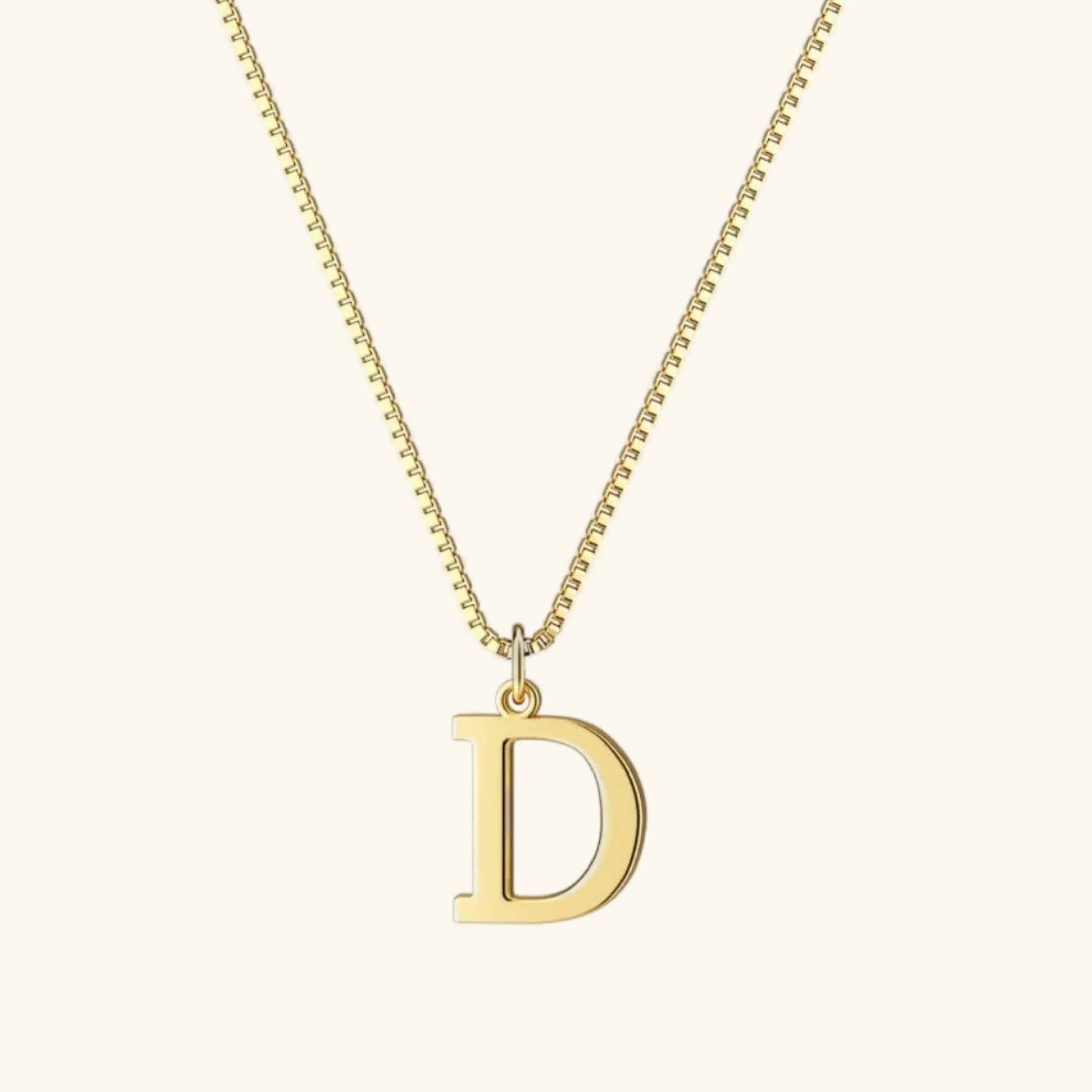 Ix Chel Letter Initial Gold Necklace