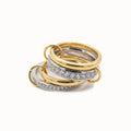 Valencia Two Tone Stacked Diamond Ring