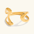 Hannah Sculpted Gold Bangle