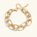 Gia Two Tone Multi Link Bracelet
