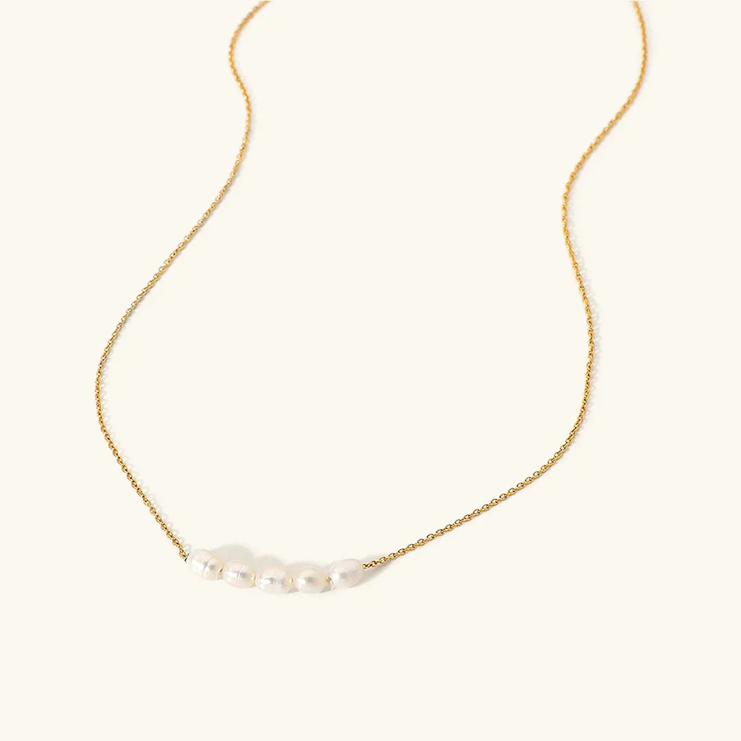 Victoria Gold Pearl Necklace