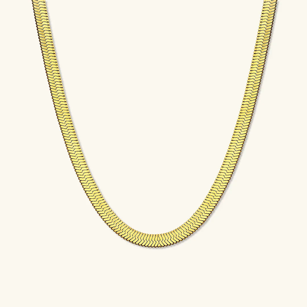 Rán Gold Herringbone Necklace