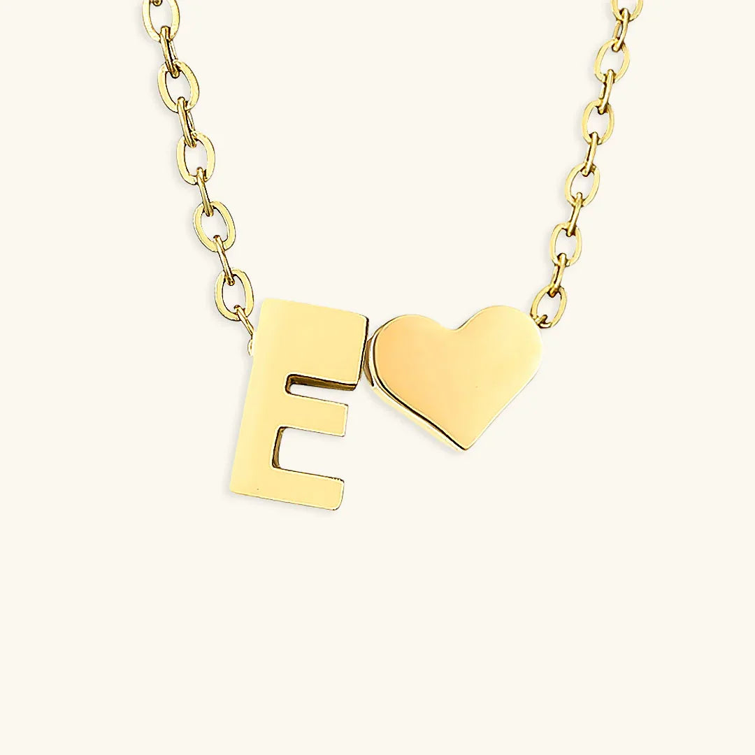 Hathor Initial Letter Gold Necklace
