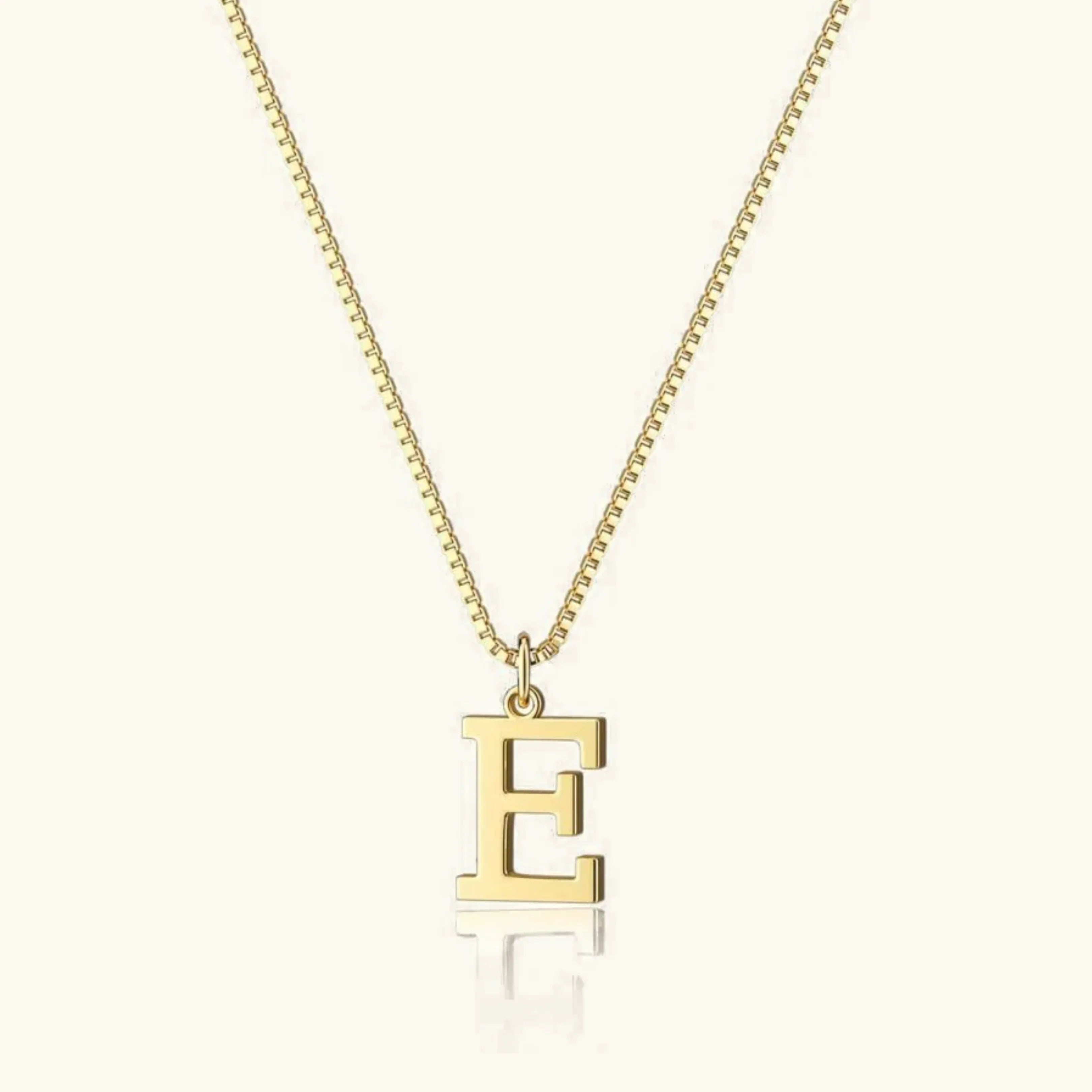 Ix Chel Letter Initial Gold Necklace