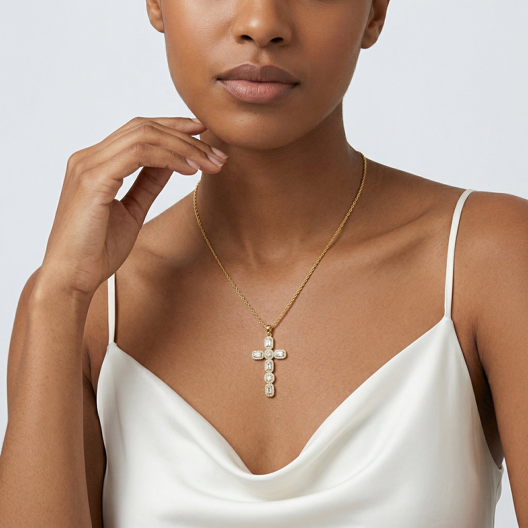 Nammu Diamond Cross Necklace