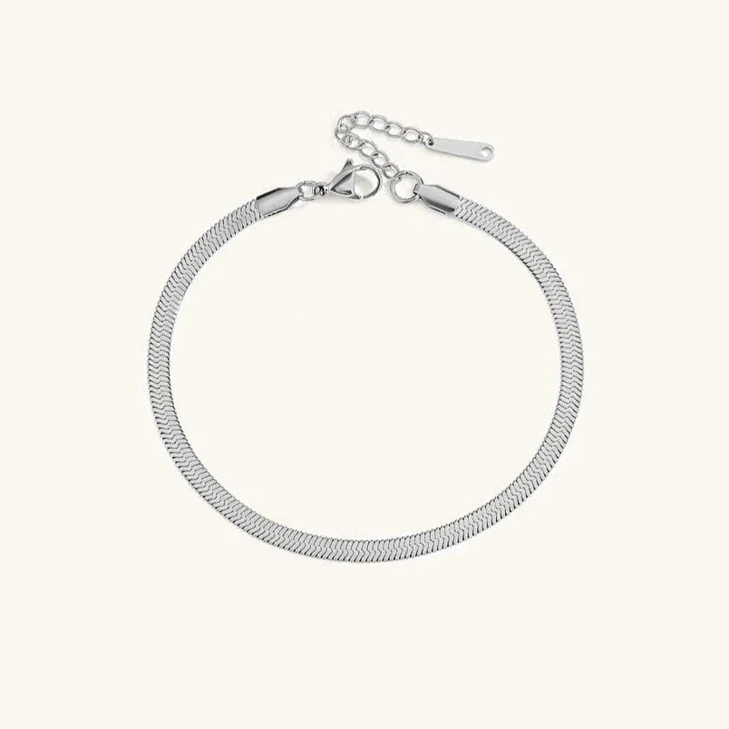 Summer Gold Herringbone Anklet