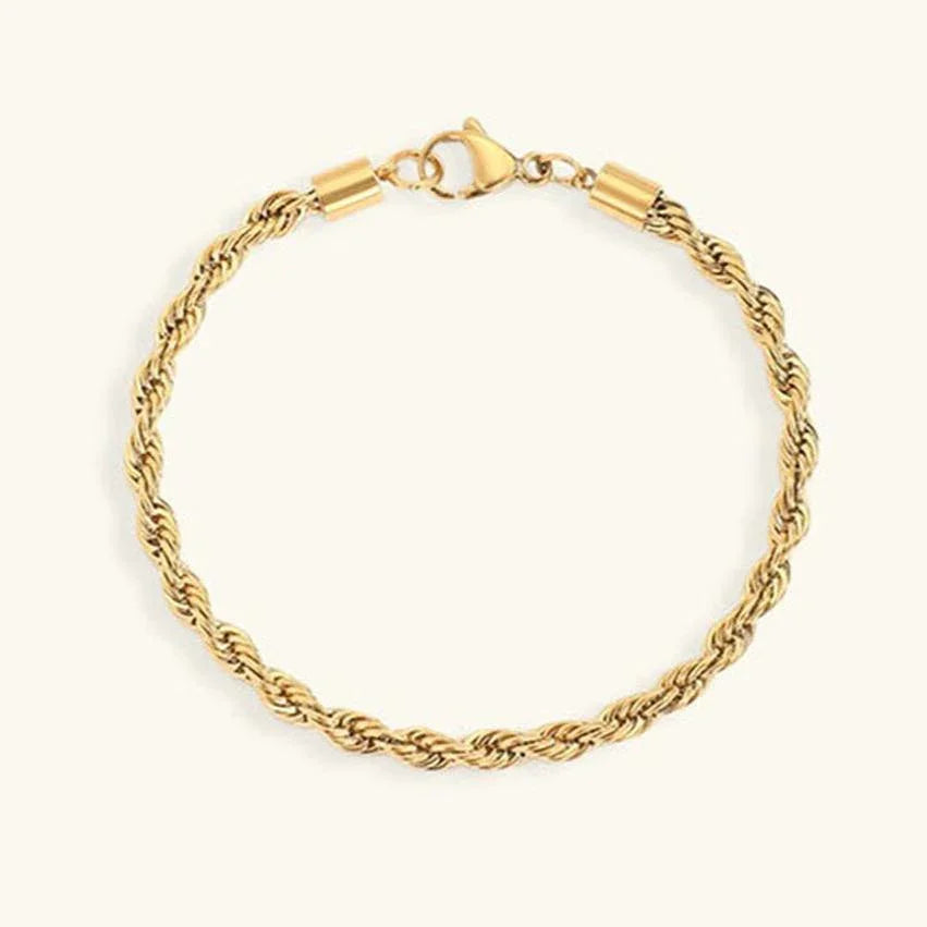 Angela Rope Chain Gold Bracelet