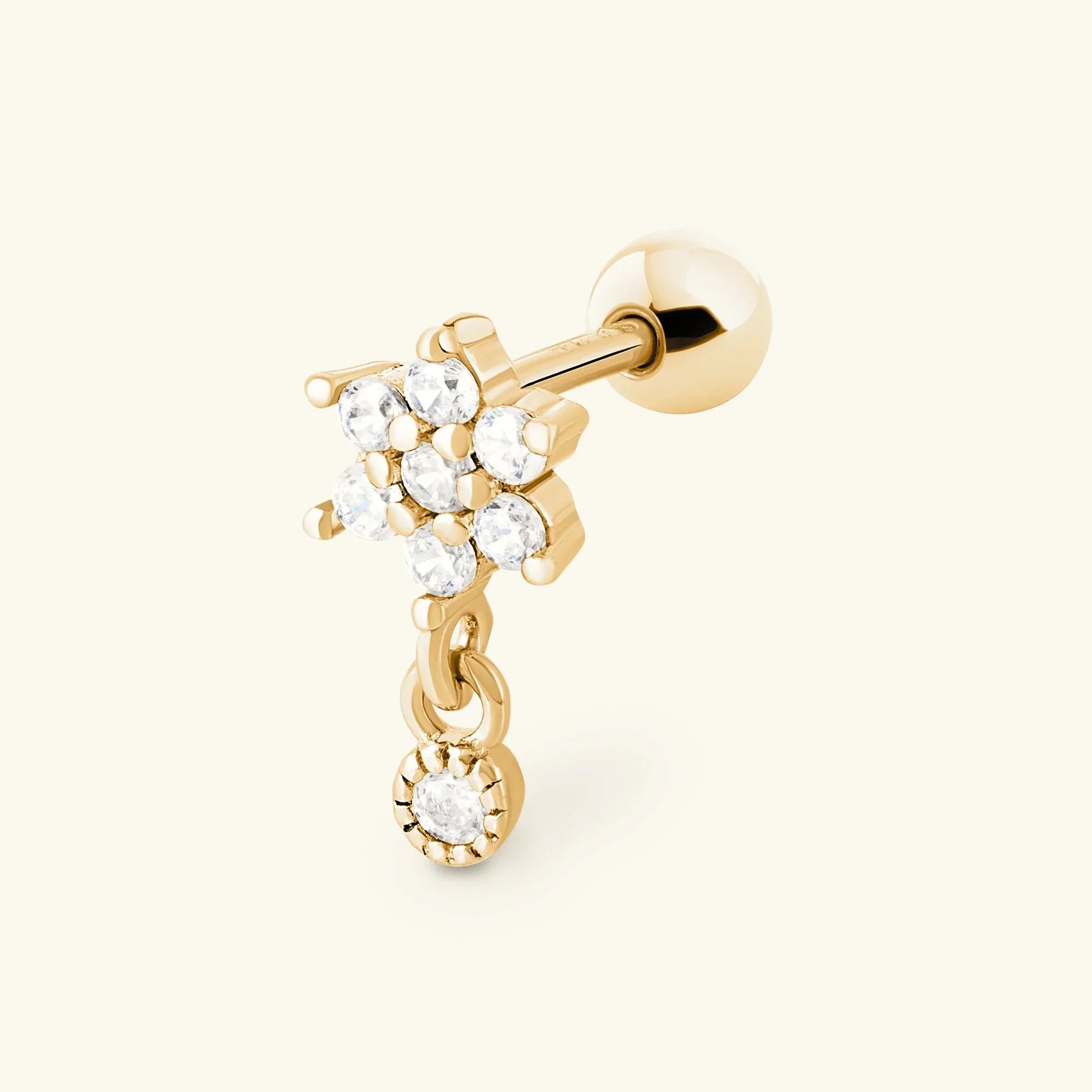 Delight Round Back Diamond Stud