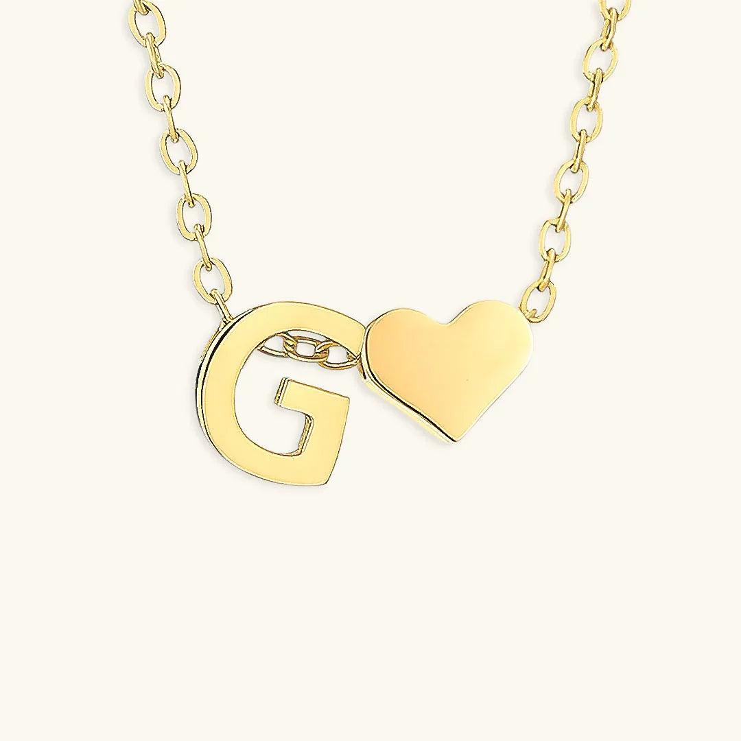 Hathor Initial Letter Gold Necklace