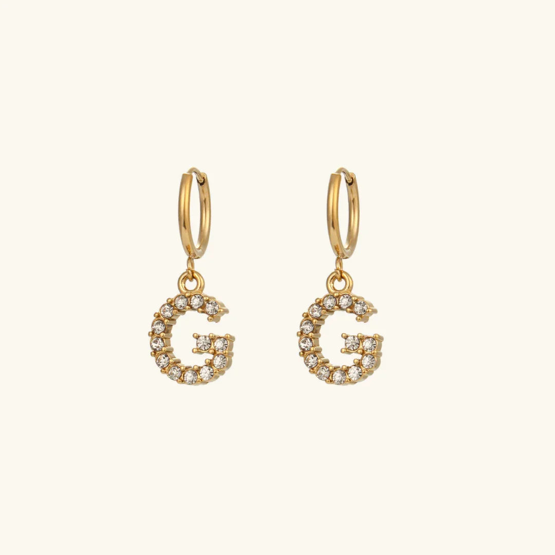Grace Initial Letter Earrings