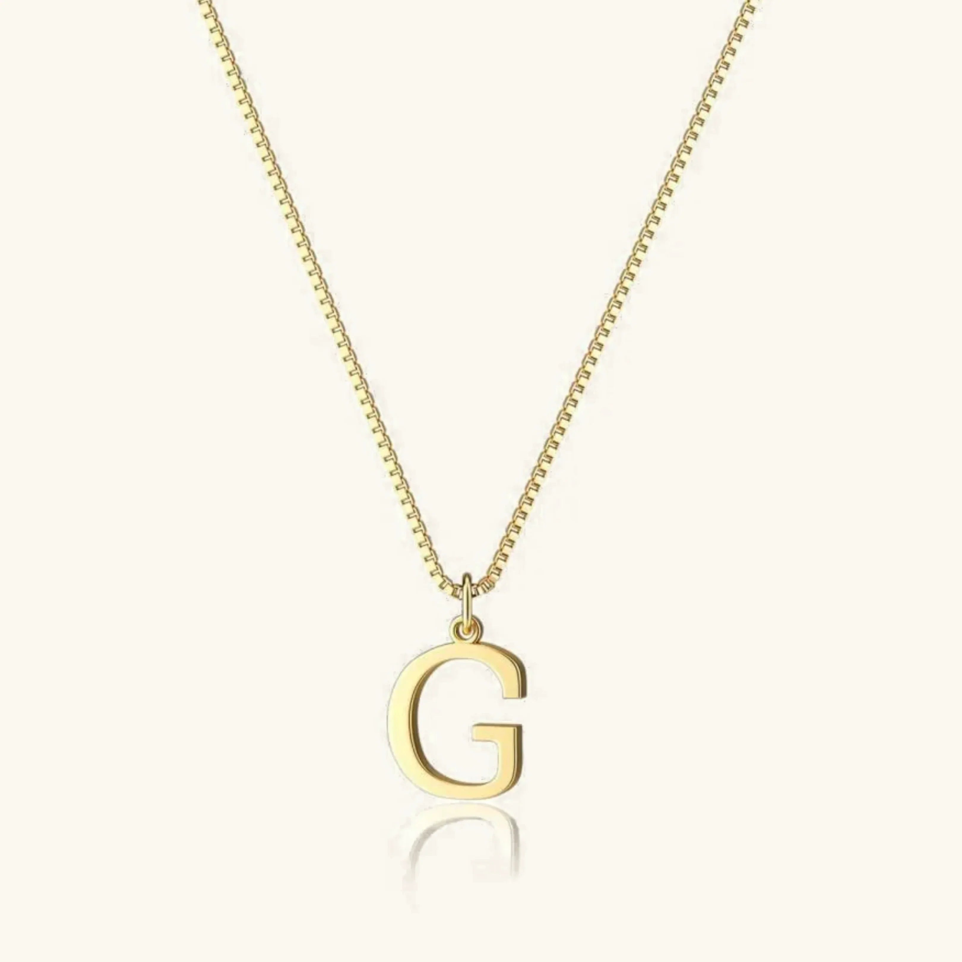 Ix Chel Letter Initial Gold Necklace