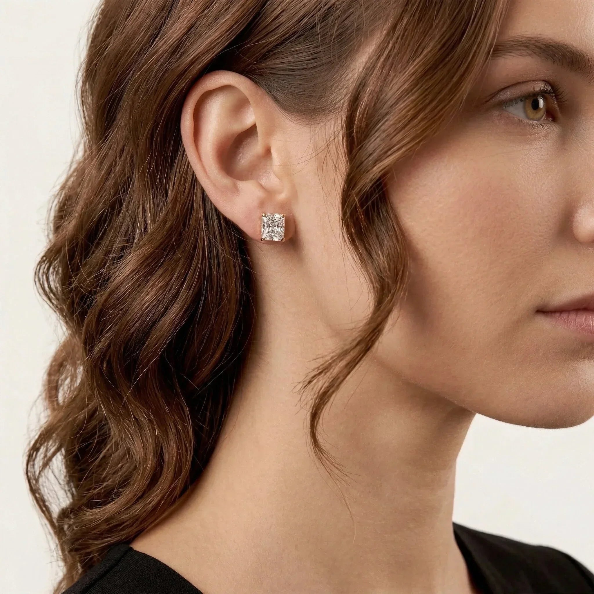 Eternal Solitaire Gold Earrings
