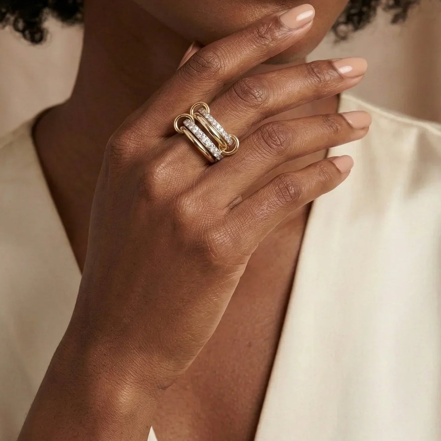 Dubai Stacked Diamond Ring