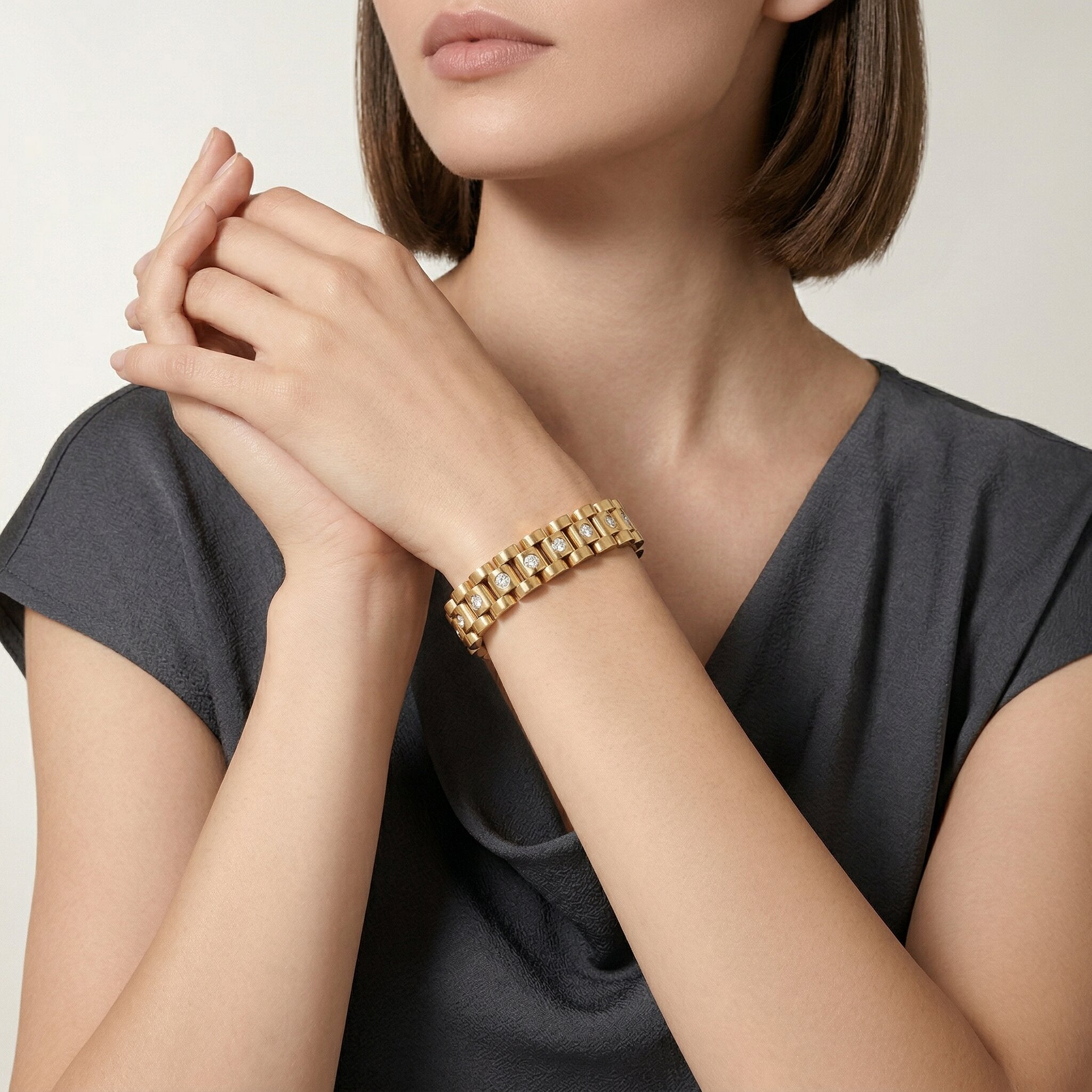 Maggie Gold Watchband Bracelet