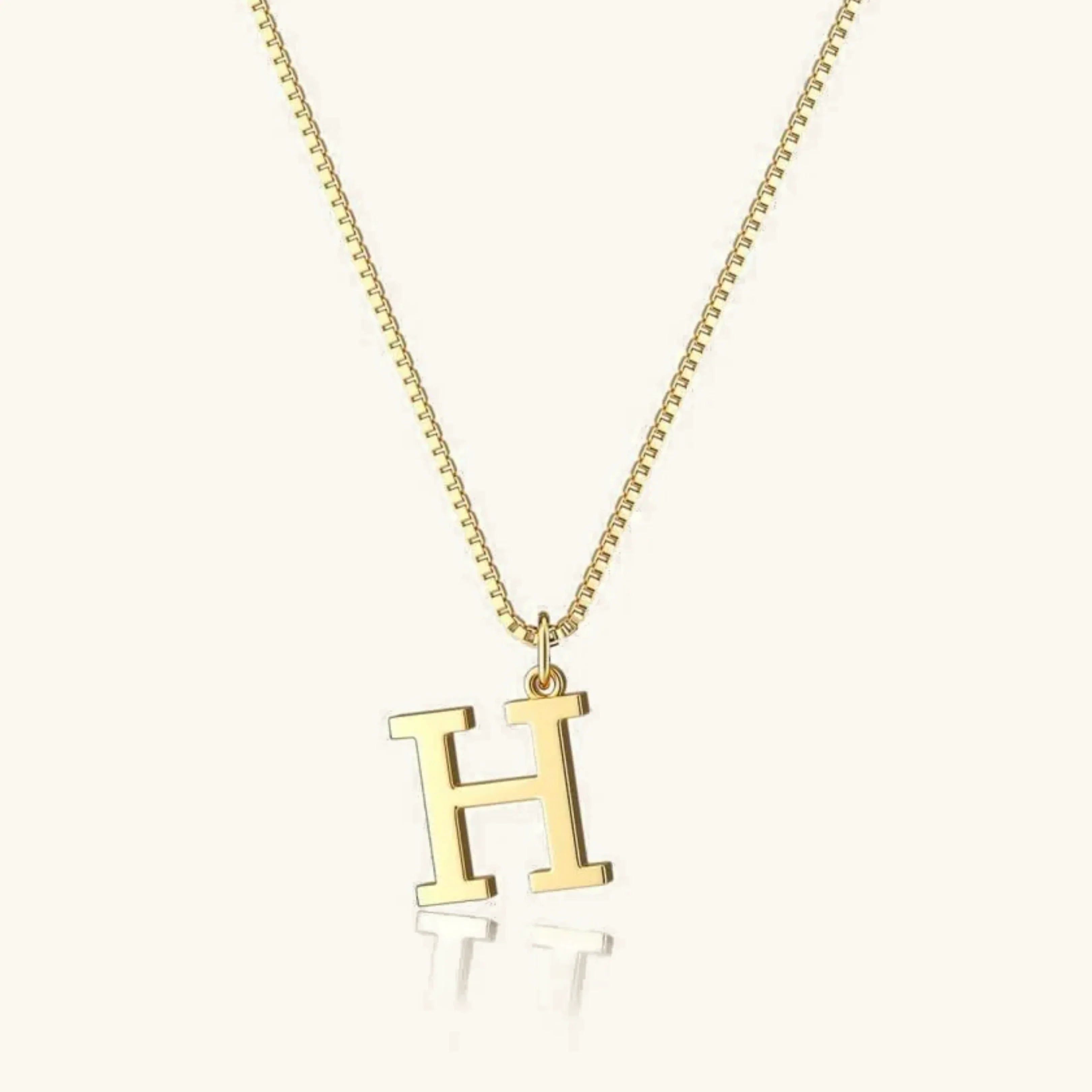 Ix Chel Letter Initial Gold Necklace