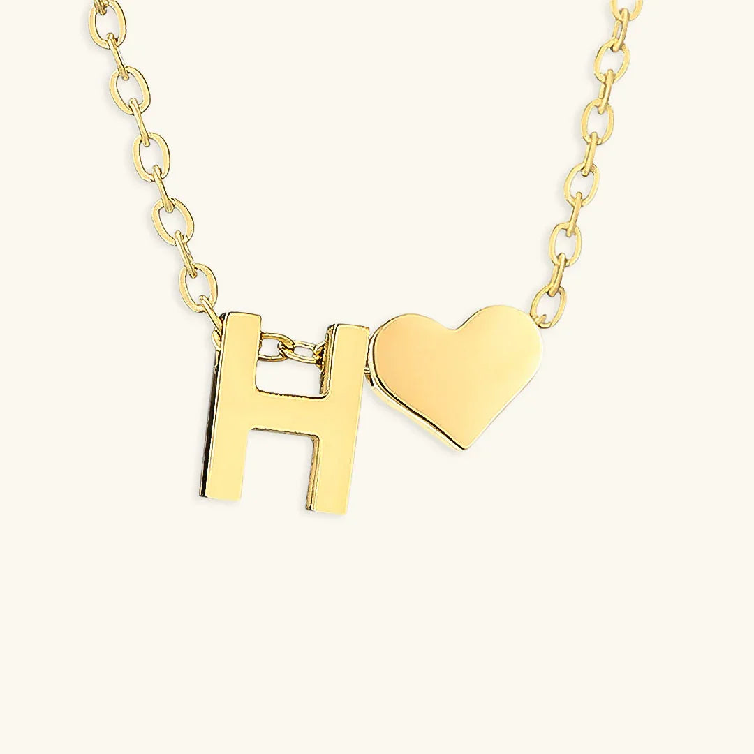 Hathor Initial Letter Gold Necklace