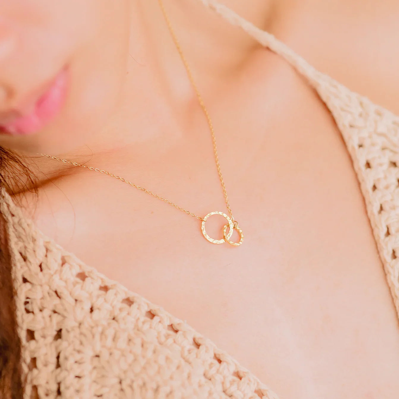 Nerthus Gold Hoop Necklace