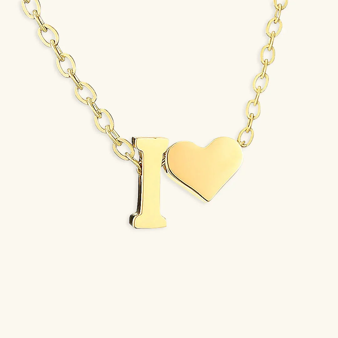 Hathor Initial Letter Gold Necklace