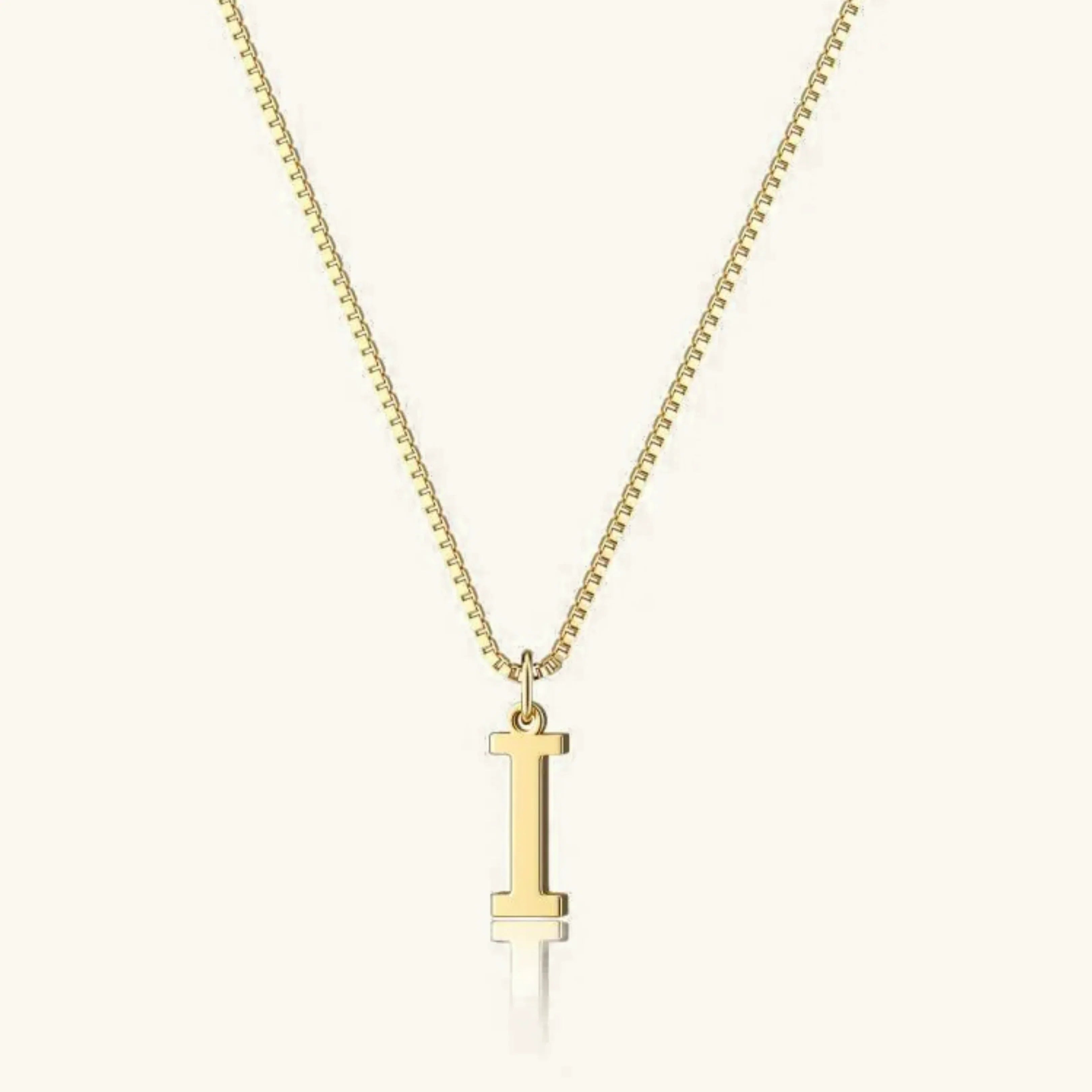 Ix Chel Letter Initial Gold Necklace