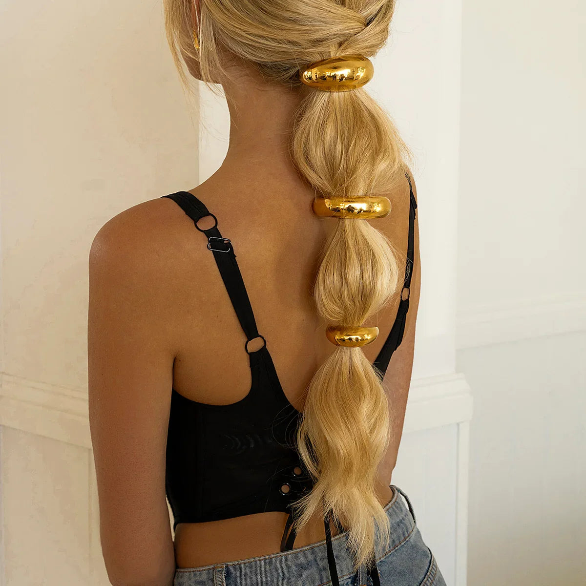 Saffron Gold Dome Pony Cuff