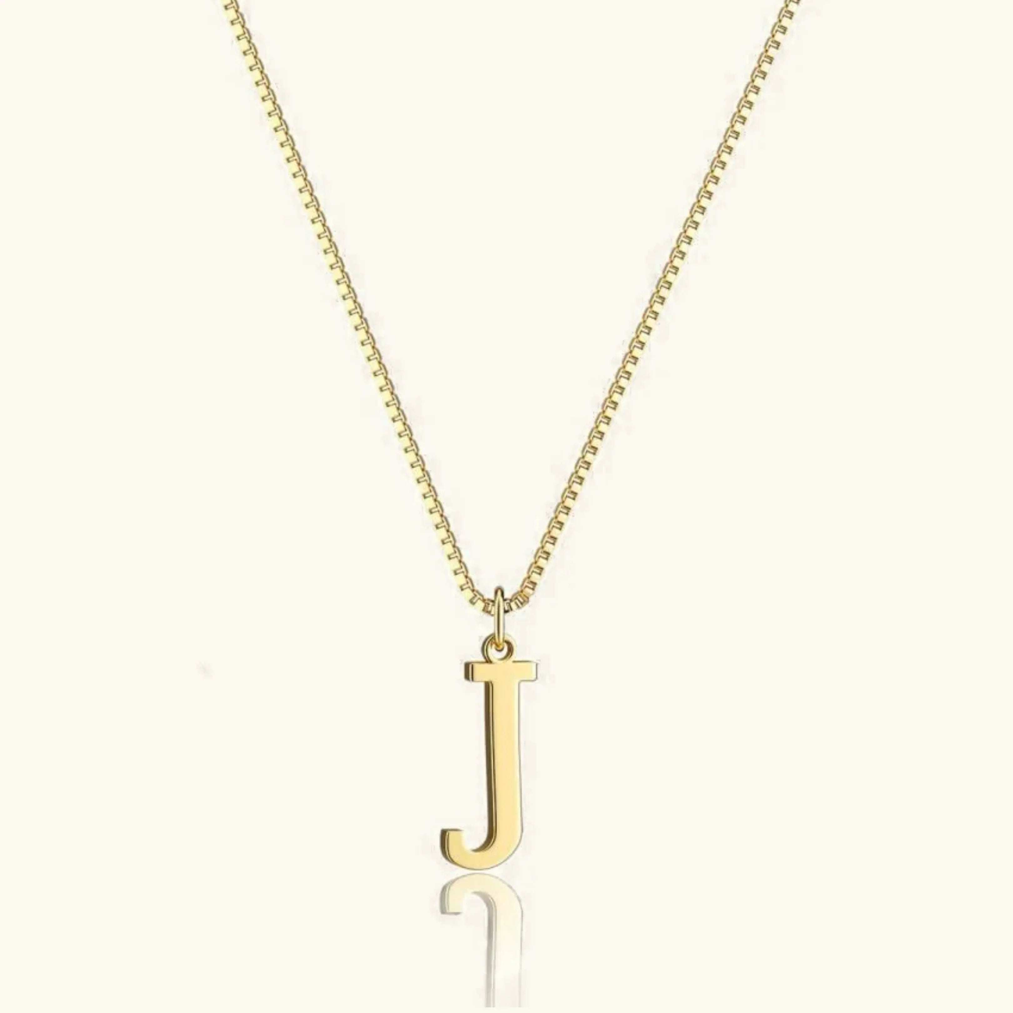 Ix Chel Letter Initial Gold Necklace