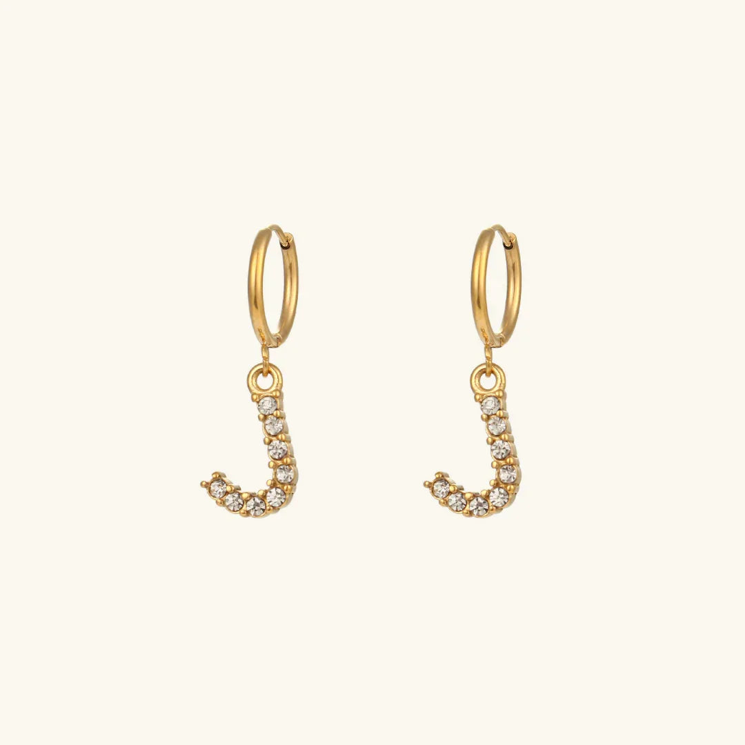 Grace Initial Letter Earrings