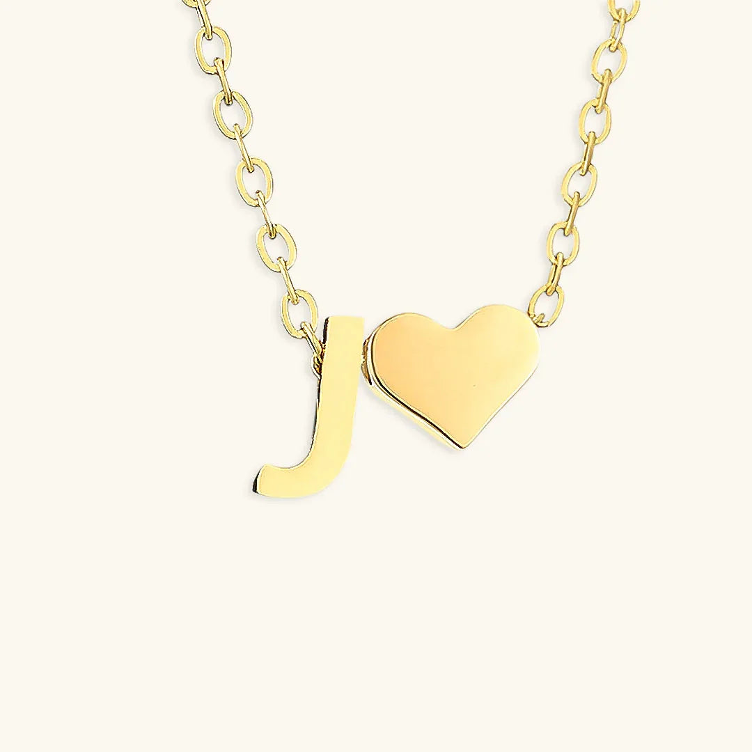Hathor Initial Letter Gold Necklace